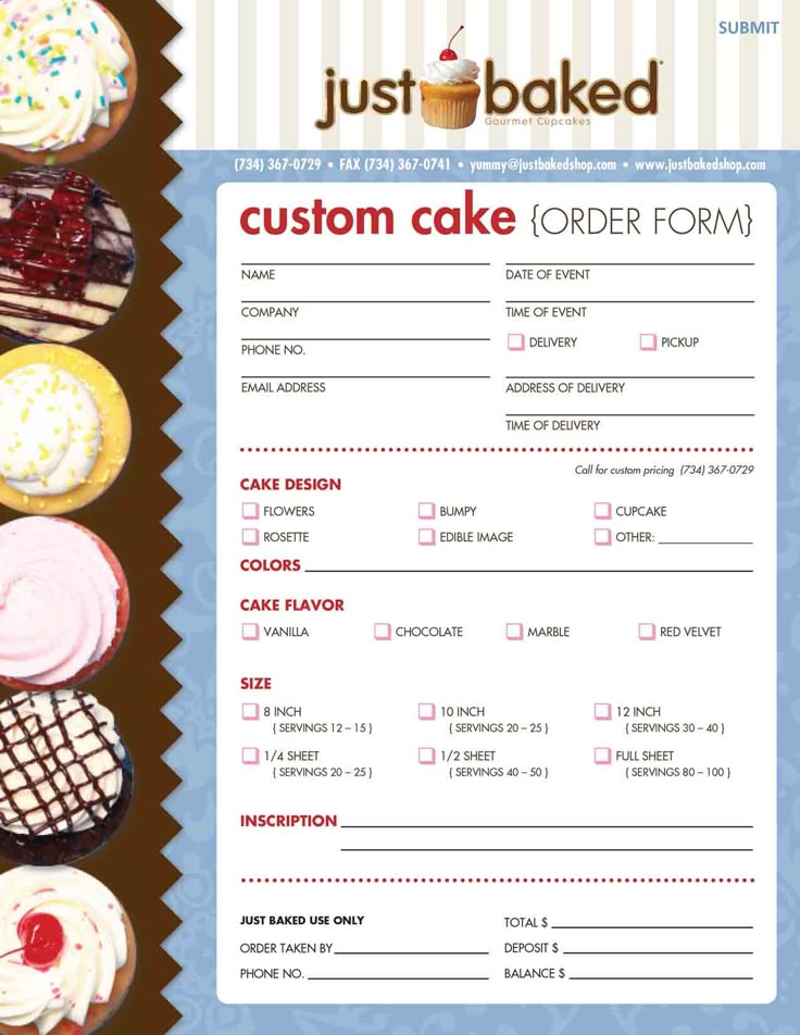 7 best Cupcake order form images on Pinterest Cake pricing, Cake - cake order forms 7 best Cupcake order form images on Pinterest Cake pricing, Cake - cake order forms