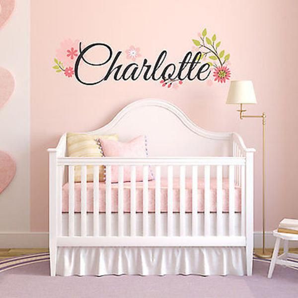 Flower Garden Custom Name Printed Fabric Repositionable Wall Flower Garden Custom Name Printed Fabric Repositionable Wall