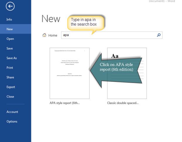microsoft word apa format template