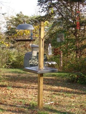 Idea for homemade squirrel baffle Homemade bird feeders ... Idea for homemade squirrel baffle Homemade bird feeders ...
