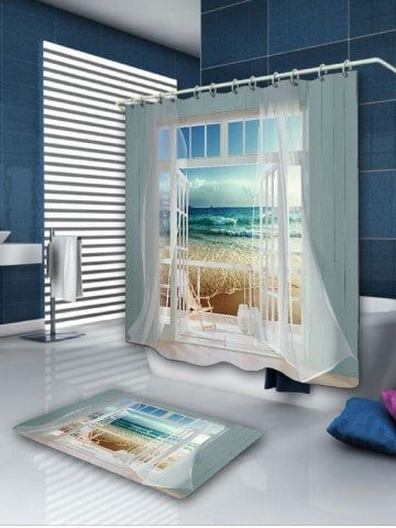 Bathroom Vanity Mirror Bathroom Wall Hanging Mirror European Waterproof Aluminum Frame Bathroom Door Sliding Entry Glass Door