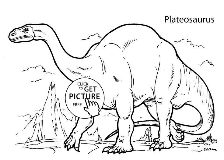 Plateosaurus dinosaur coloring pages for kids printable free in 2020
