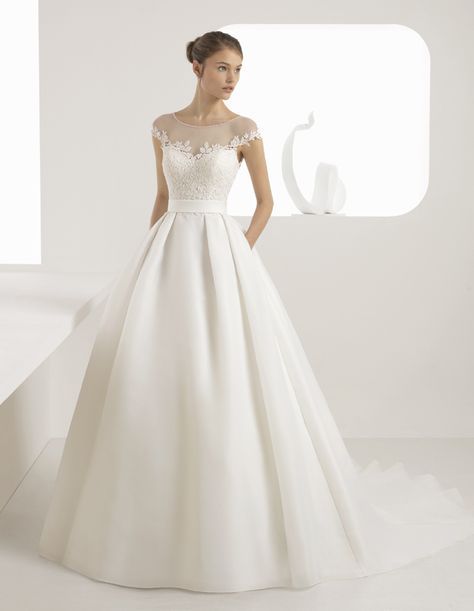 vestido de novia de rosa clará (anne), colección rosa clará , corte