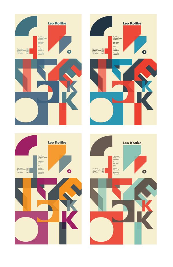 Type As Image Music Poster On Behance Geometric Posters