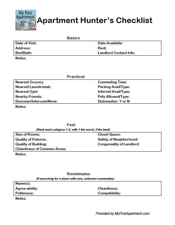 apartment make ready checklist download