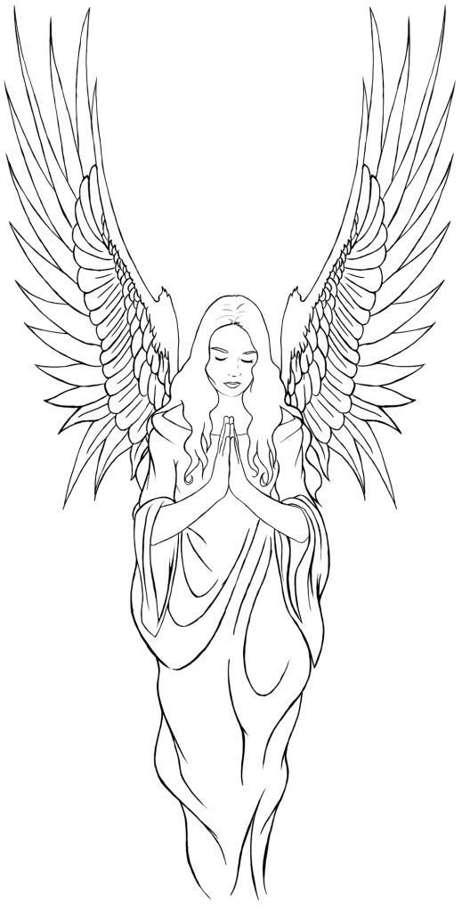 Pin by Lourdes Morataya on 123 | Angel drawing, Angel coloring pages
