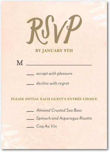 rsvp response card in cashmere pink i like that the guest can pick response cards for wedding invitations