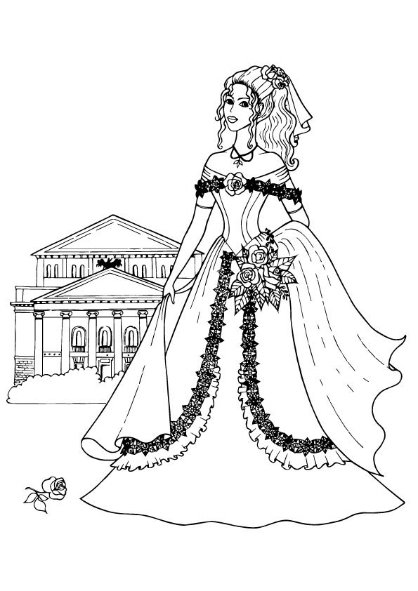 print coloring image - MomJunction | Princess coloring ...