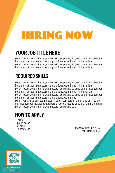 18 best hiring flyer designs images on pinterest flyer help wanted flyer template free