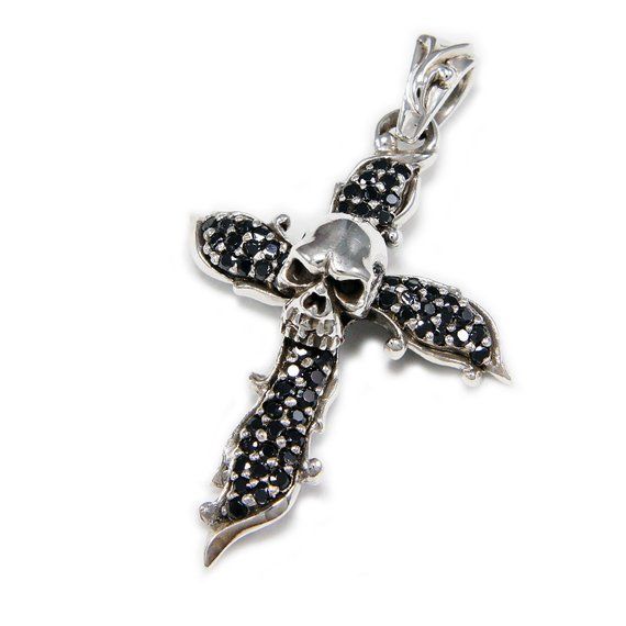 Skull Cross Silver Pendant