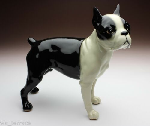 Northern Rose BOSTON TERRIER Figurine PORCELAIN Statue Figure PUPPY DOG FRISBEE Northern Rose BOSTON TERRIER Figurine PORCELAIN Statue Figure PUPPY DOG FRISBEE