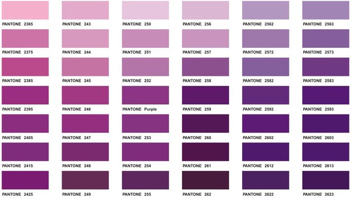 shades of purple names chart download this color chart pms color chart download