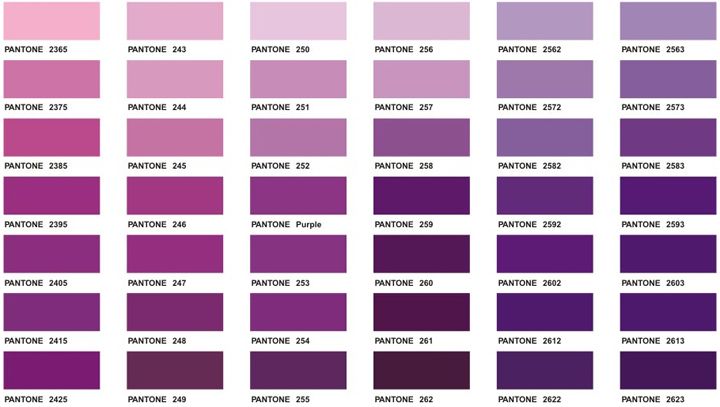 Purple Purple Color Chart Purple Paint Colors Shades Of Purple Chart