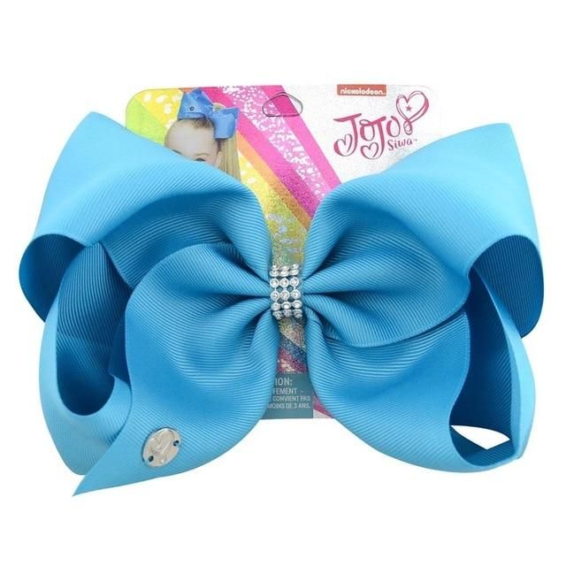 JoJo Siwa Pure Soild Color Hair Bow With Alligator Clip Girl Kids Bowknot 8 Inch