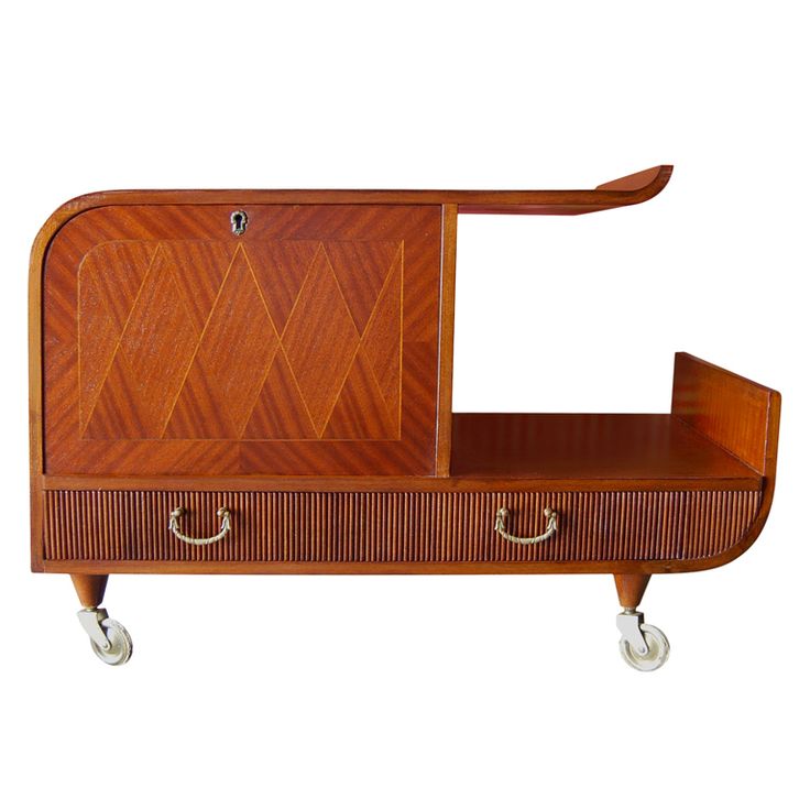 art moderne furniture. swedish art moderne parquetry inlaid bar cart furniture