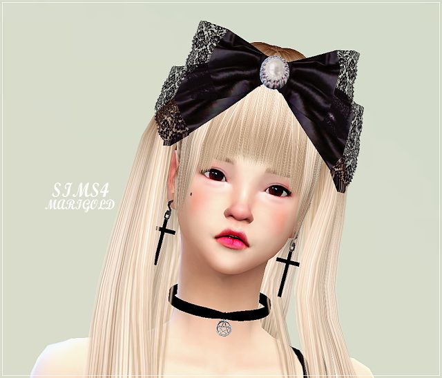 Big Lace Bow Head Band 큰 레이스 리본 여성 악세사리 Sims4 Marigold | big lace bow head band at marigold via sims 4 updates Big Lace Bow Head Band 큰 레이스 리본 여성 악세사리 Sims4 Marigold | big lace bow head band at marigold via sims 4 updates