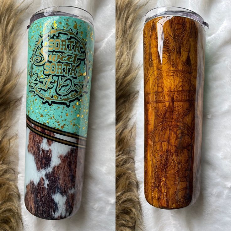There...I fixed it Hand-painted woodgrain duct tape tumbler