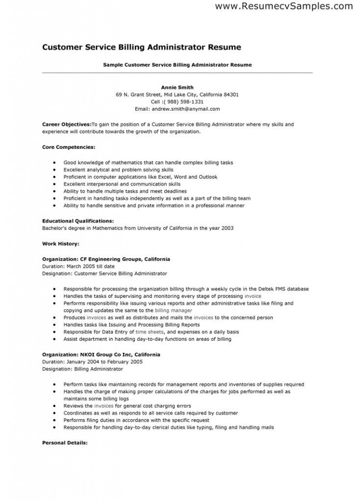 objectives for customer service resumes