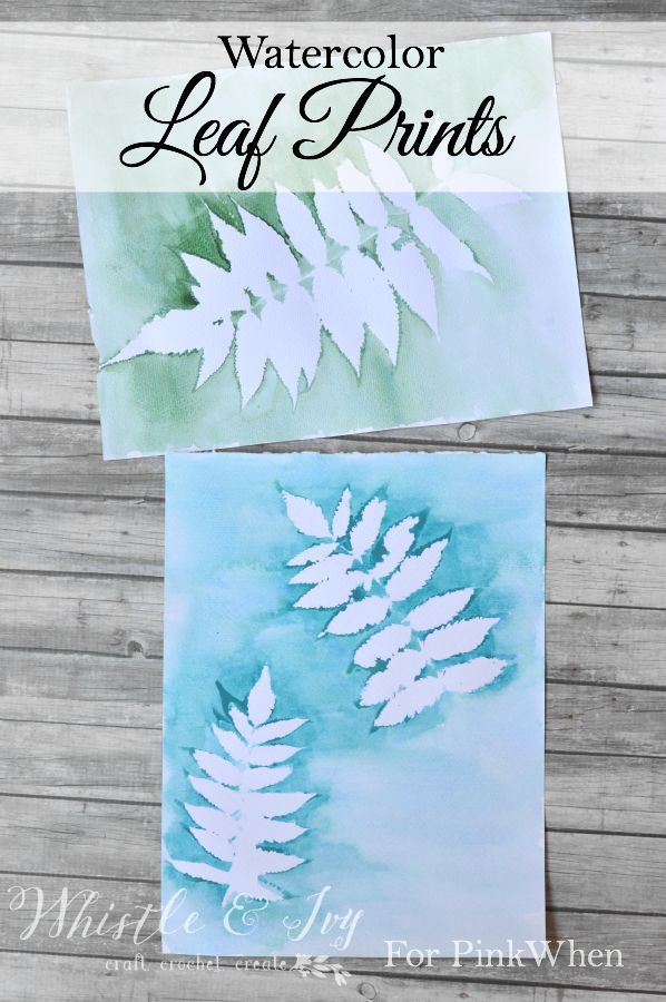 Watercolor Leaf Print | Leaf crafts, Kids art projects, Homeschool art