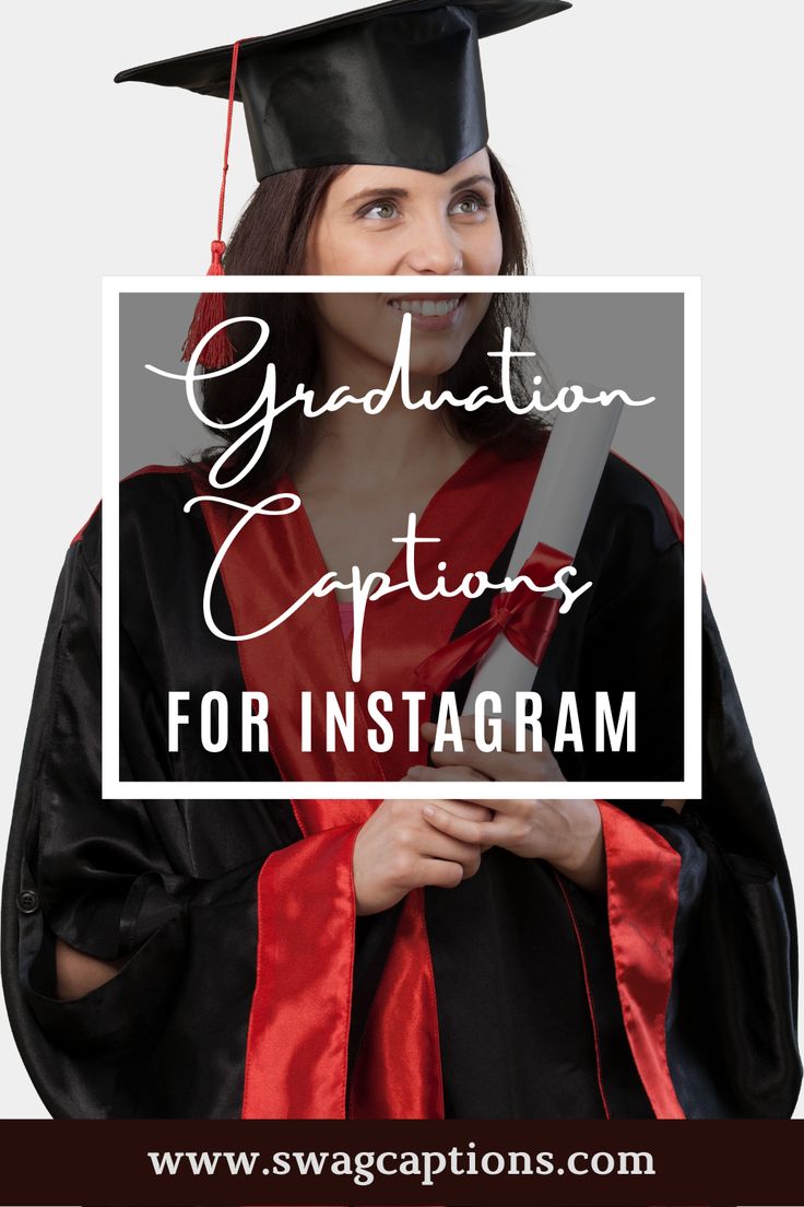 A Woman In Graduation Cap And Gown With The Words Graduation Captions A Woman In Graduation Cap And Gown With The Words Graduation Captions
