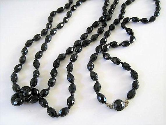 40 Length Antique Gold and Silver Tone Chain Chain and Beads Vintage Necklace Irridescent Beads Lariat Necklace