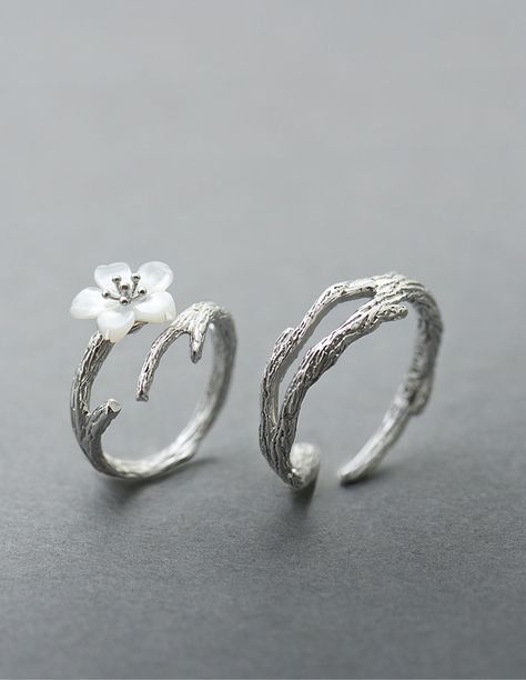 Ursprüngliche Entwurfs-Sterlingsilber-einfache Kirschpaar-Ringe - Lizzy - #Ent...