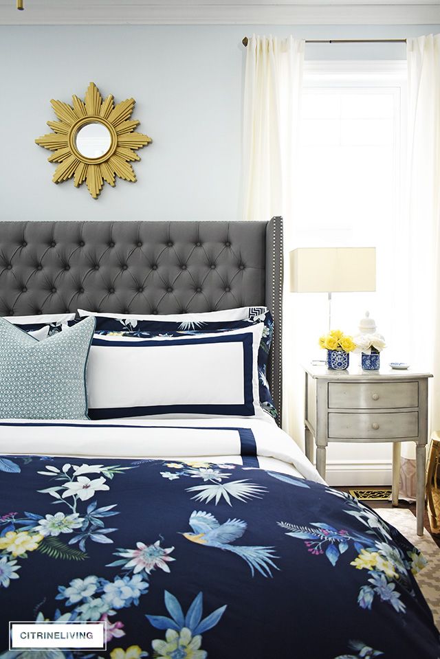 Classic Italian Made White Navy Hotel Chic Bedding Is So Gorgeous Paired With Our Organic Chinoi Bedroom Decor Inspirations Navy Hotel Chic Bedding Is So Gorgeous, White And Navy Hotel Bedding
