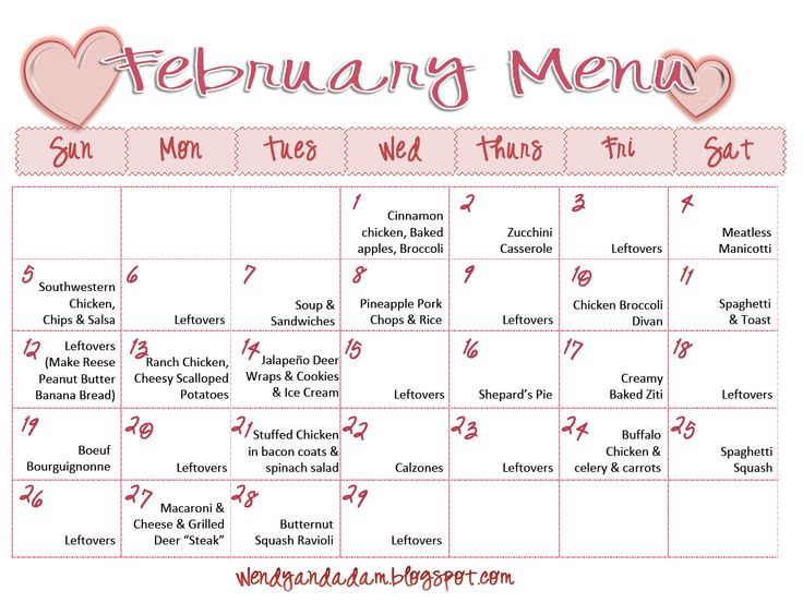 65 best Family Binder images on Pinterest Monthly calendars - menu calendar template 65 best Family Binder images on Pinterest Monthly calendars - menu calendar template