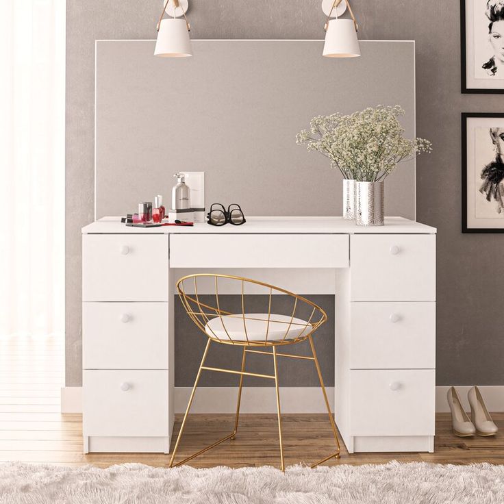Ebern Designs Boahaus Artemisia Dressing Table Reviews Wayfair Modern Vanity Modern Vanity Table, Boahaus Joan Modern Vanity Table With Mirror And 3 Drawers White Finish