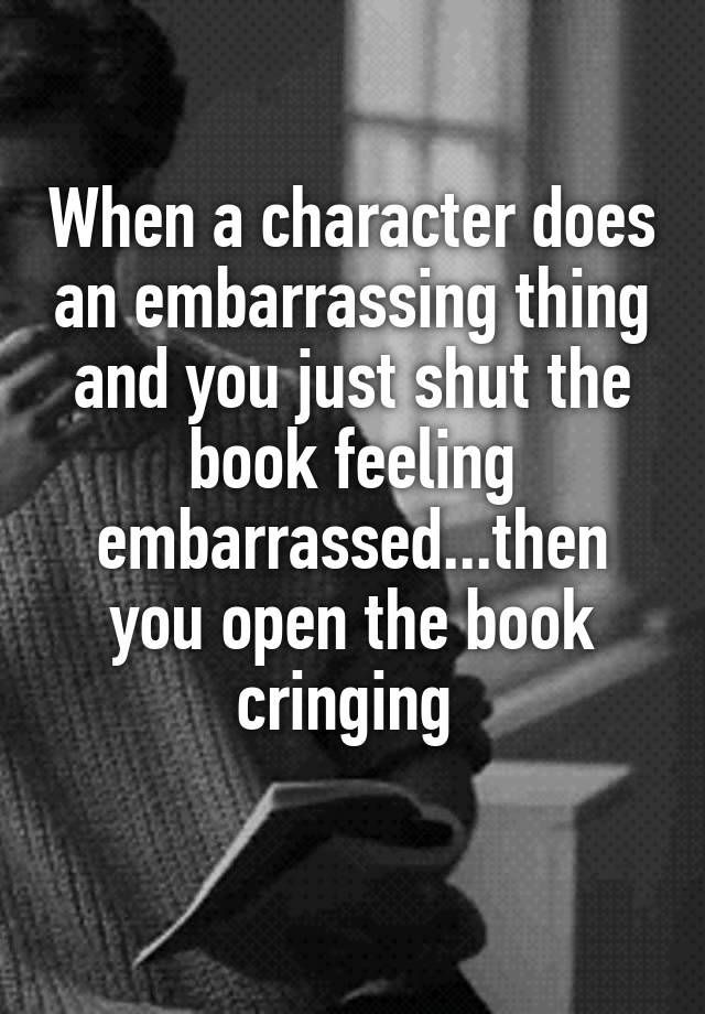 Wenn ein Charakter eine peinliche ... #Book Wenn ein Charakter eine peinliche Sa...