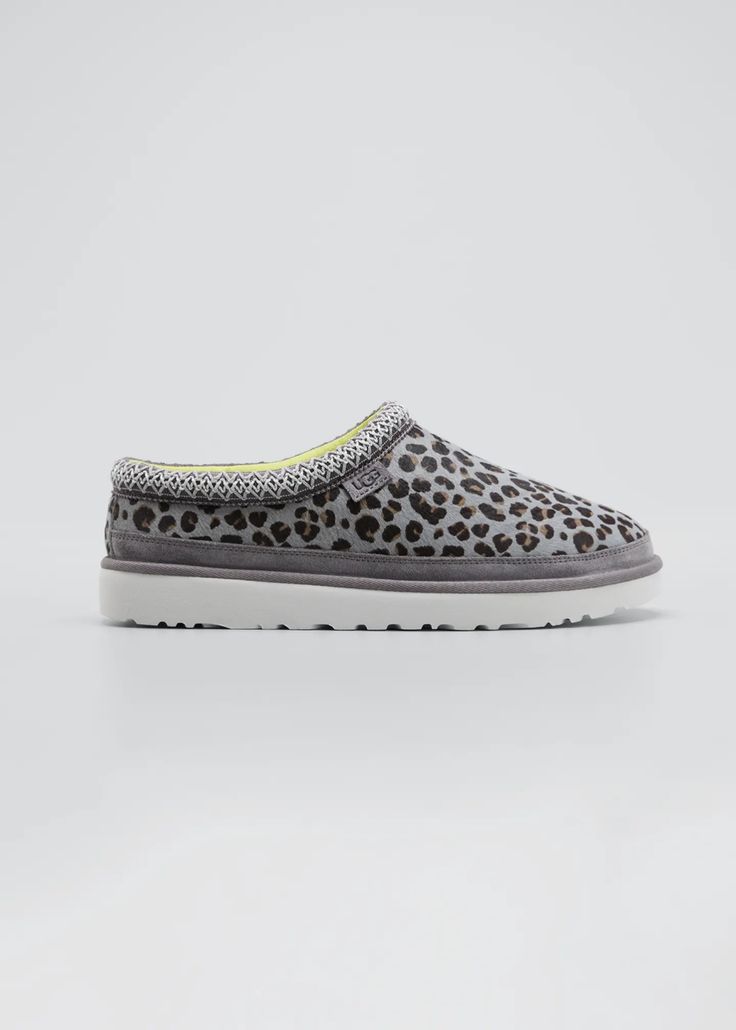 UGG Men's Tasman Leopard Cow Hair Slippers | Mens uggs, Uggs, Slippers
