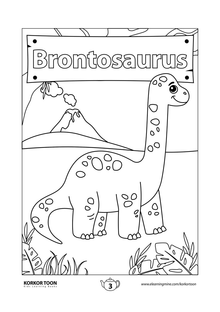Brontosaurus Dinosaur Coloring Pages Dinosaurs Coloring Book for Kids Brontosaurus Coloring