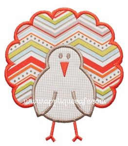 Embroidery Design Turkey Monogram Applique With Bow Embroidery Design Turkey Monogram Applique With Bow
