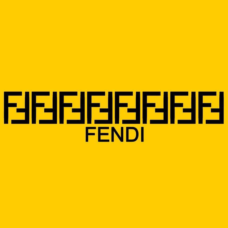 Fendi Logo Pattern on Yellow Background