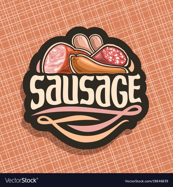logo for sausage vector image on in 2020 sausage smoked smoked ham temperature chart