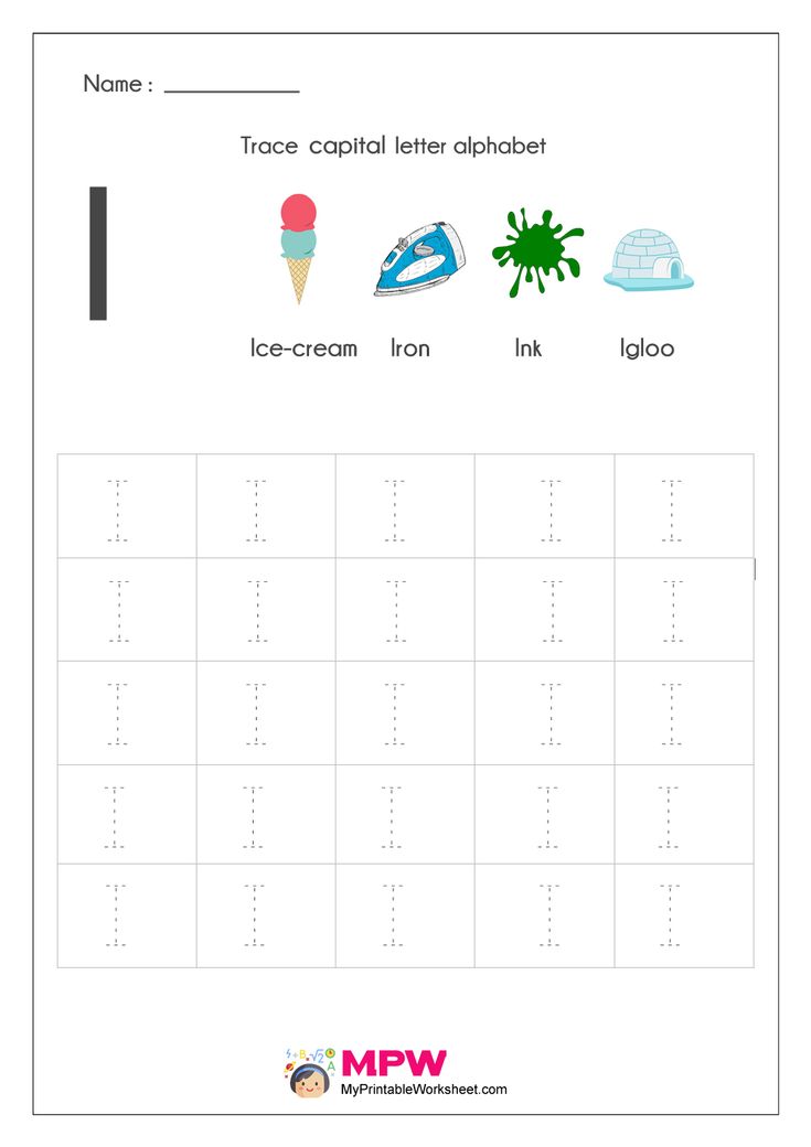 Alphabet Tracing Worksheets, Printable English Capital Letter Tracing