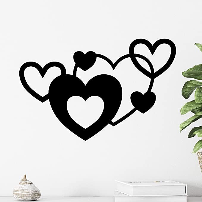 Black Design with Vinyl Moti 1581 4 Love You Heart Peel & Stick Wall Sticker Decal 20 x 20 Black Design with Vinyl Moti 1581 4 Love You Heart Peel & Stick Wall Sticker Decal 20 x 20