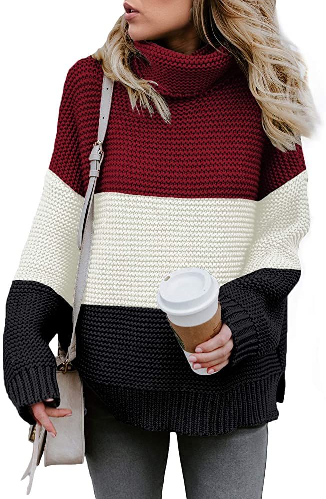 Damen Sweatshirt Strickpullover Strickpulli Sweater Winter Oberteil Jumper Tops