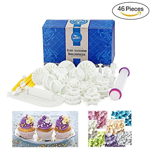 green joy kit de 46 pieces déco gâteau ustensile patisserie pate a