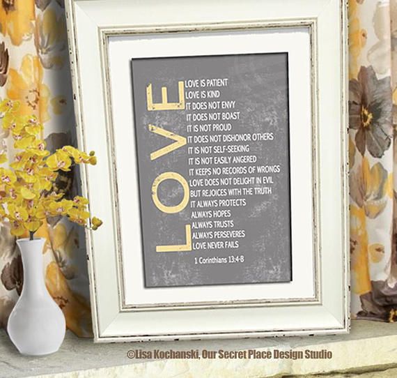Love is Patient Love is Kind Wall Art 1 Corinthians 13:4-7 Religious Inspirational Decorative Wood Sign beige Local Artist Love is Patient Love is Kind Wall Art 1 Corinthians 13:4-7 Religious Inspirational Decorative Wood Sign beige Local Artist