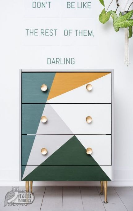 Funky painted furniture ideas dressers drawers 30 Ideas