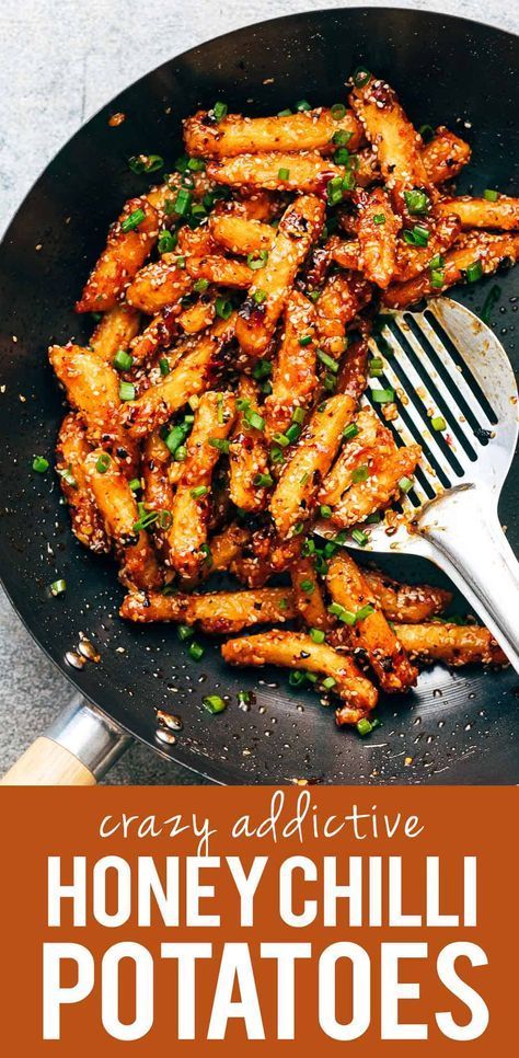 Knusprige Honig-Chili-Kartoffeln machen süchtig - Bratkartoffelfinger ... - #Br...