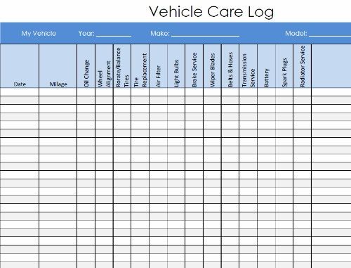 truck maintenance log