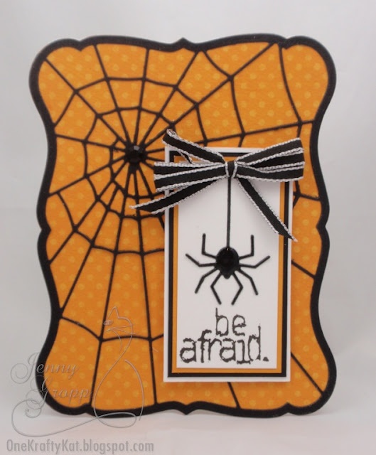 Halloween Card Making Ideas Part - 43: Memory Box Die Spiderweb On An Orange Polka Dot Base...shaped Card. Halloween CardsFall HalloweenHalloween IdeasHalloween ...