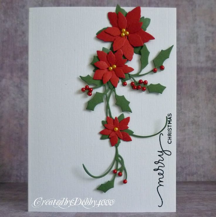 390 best christmas cards poinsettia images on pinterest poinsettia card