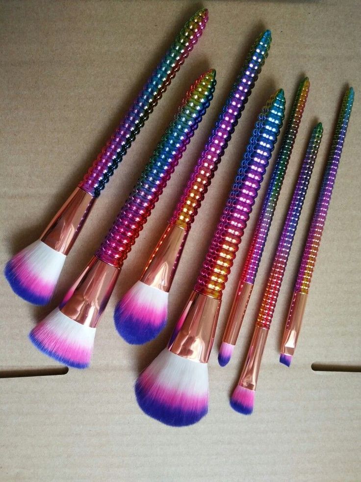 7pcs vegan hair makeup brushes set available for wholesale