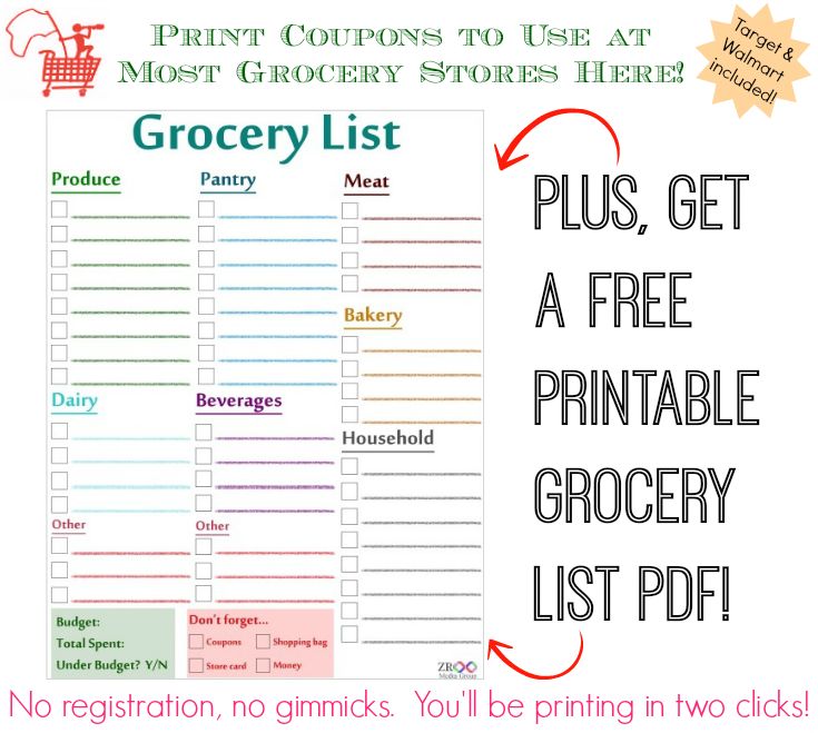 14 best printable grocery list images on Pinterest Free - grocery checklist template 14 best printable grocery list images on Pinterest Free - grocery checklist template