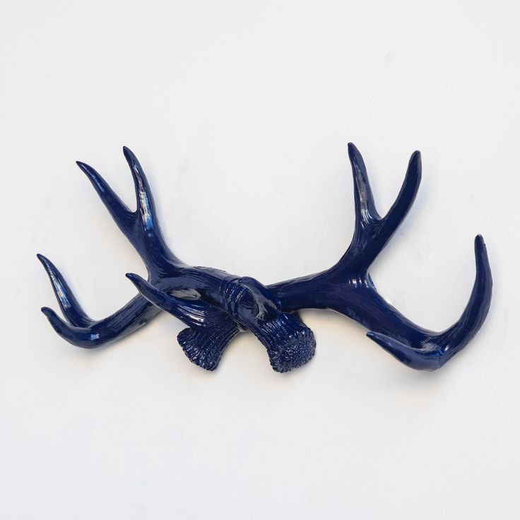 Faux Deer Antler Wall Hook Navy Blue Mounted Coat Rack - Antler Wall Mounted Coat Rack Faux Deer Antler Wall Hook Navy Blue Mounted Coat Rack - Antler Wall Mounted Coat Rack