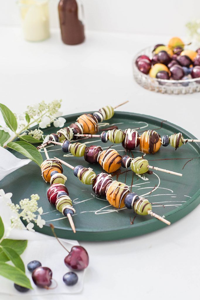 Obst Schokoladen Spiesse Kuchendeern Obstspiesse Mit Schokolade Spiesse Obstspiesse