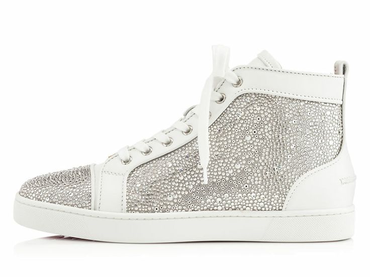 Christian Louboutin LOUIS STRASS Baskets Homme Blanc Christian Louboutin LOUIS STRASS Baskets Homme Blanc